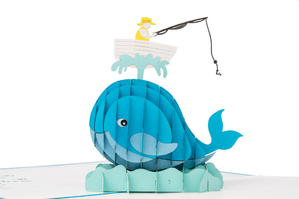 Whale and Fisherman Pop Up Card