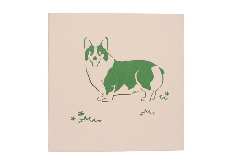 Corgi Dog Pop Up Card