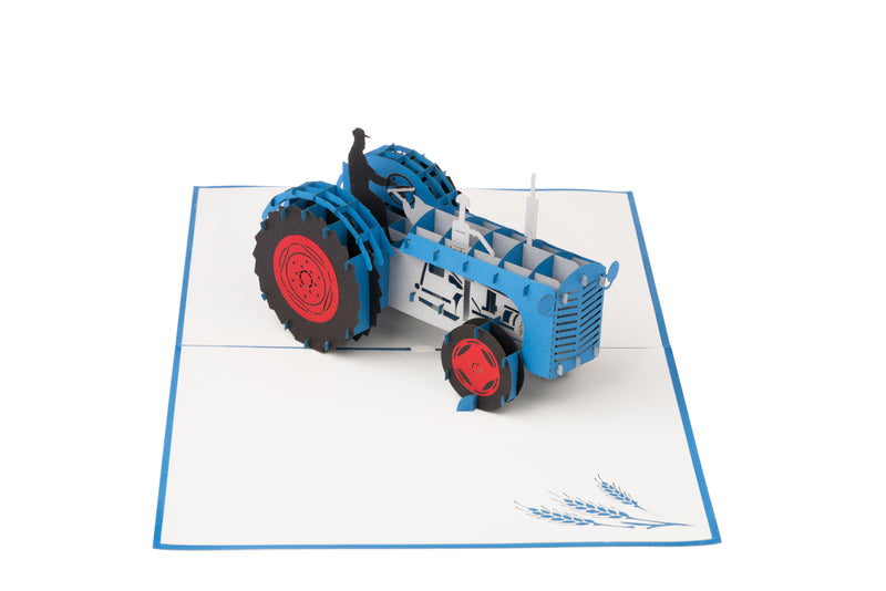 Vintage Tractor Pop Up Card