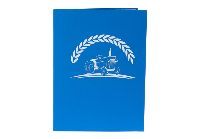 Vintage Tractor Pop Up Card